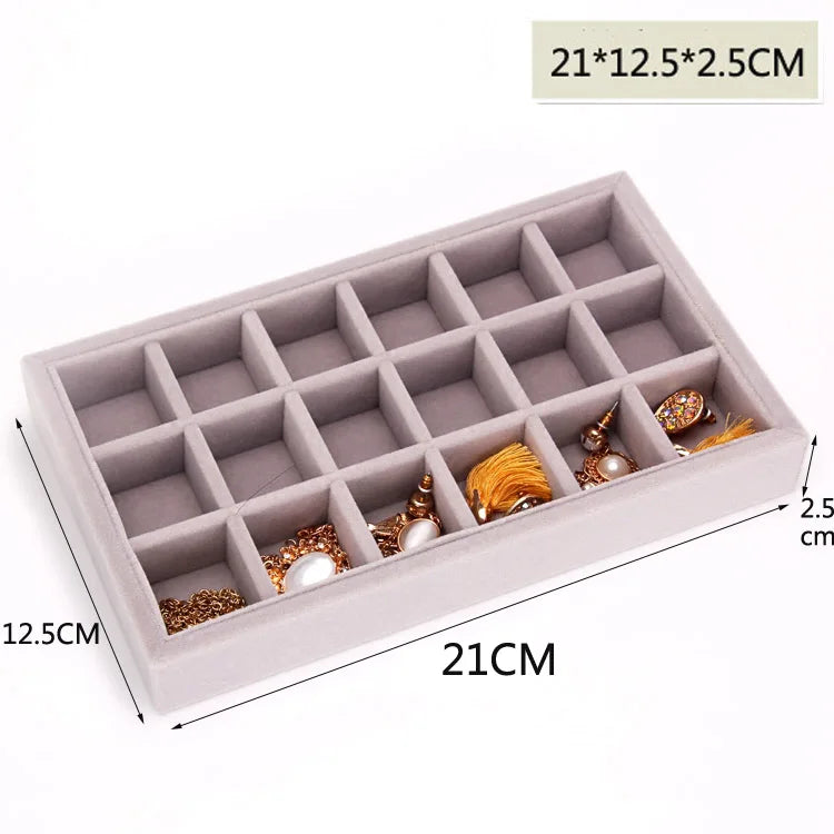 High Velvet Jewelry Drawer Smart Storage Tray
