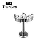 G23 Titanium CZ Labret Lip Ear Bar Cartilage Earrings Tragus Stud Piercing 16G