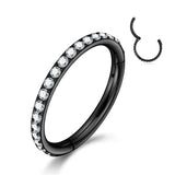 G23 Titanium High Zircon Stone Small Septum Piercing