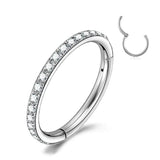 G23 Titanium High Zircon Stone Small Septum Piercing
