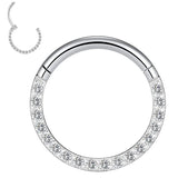 G23 Titanium High Zircon Stone Small Septum Piercing