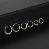 G23 Titanium Hinged Segment Rings for Septum Nose Earring 16G