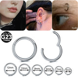 G23 Titanium Hinged Segment Rings for Septum Nose Earring 16G