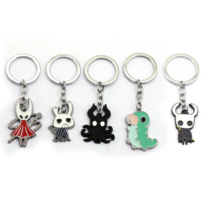 Hollow Knight Keychain Octopus Pendant Key Rings Holder Figure Chaveiro llaveros