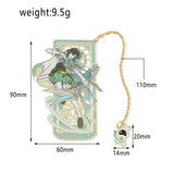 Genshin Impact Metal Bookmark Cosplay Vindy Barbatos Hollow Tassel Pendant