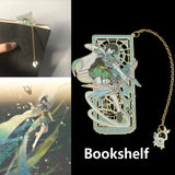 Genshin Impact Metal Bookmark Cosplay Vindy Barbatos Hollow Tassel Pendant