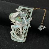 Genshin Impact Metal Bookmark Cosplay Vindy Barbatos Hollow Tassel Pendant