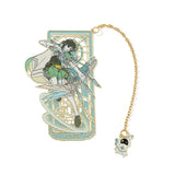 Genshin Impact Metal Bookmark Cosplay Vindy Barbatos Hollow Tassel Pendant