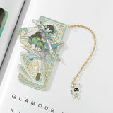 Genshin Impact Metal Bookmark Cosplay Vindy Barbatos Hollow Tassel Pendant