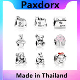 S925 Pig Bead Clear CZ Charm for Bracelet