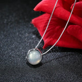 S925 Labradorite Pendant Necklace Austrian Woman High Jewelry