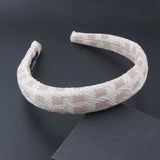 Geometric Plaid Hairband Women Center Knot Big Bowknot Headband Female Autumn