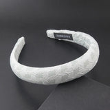 Geometric Plaid Hairband Women Center Knot Big Bowknot Headband Female Autumn