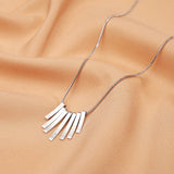 Geometric Tassel Pendant Steel Chain Women's Necklace