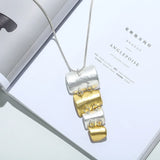 Geometry Long Necklaces Square Pendants Women Wedding Jewelry