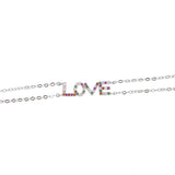 Colorful Letter Love Crystal Charm Bracelet for Women