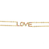 Colorful Letter Love Crystal Charm Bracelet for Women