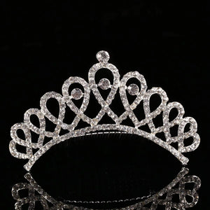 Girl Princess Crown Comb Inlaid Rhinestone Crown Hair Comb