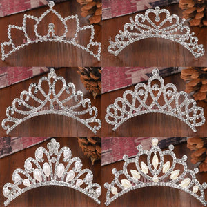 Girl Princess Crown Comb Inlaid Rhinestone Crown Hair Comb