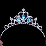 Girls Princess Crown Hair Accessories Headdress Inlaid Rhinestone Crown Headband
