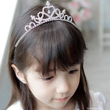 Girls Princess Crown Hair Accessories Headdress Inlaid Rhinestone Crown Headband