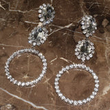 Crystal Water Drop Dangle Earrings Statement Jewelry
