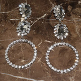 Crystal Water Drop Dangle Earrings Statement Jewelry