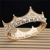 Glitter Baroque Large Crystal Floral Crown Tiara