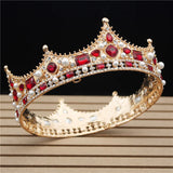 Glitter Baroque Large Crystal Floral Crown Tiara