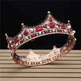 Glitter Baroque Large Crystal Floral Crown Tiara