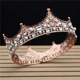 Glitter Baroque Large Crystal Floral Crown Tiara