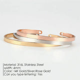 Custom Engraved Titanium Steel DIY Bracelet - Couple Name Lettering