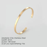 Custom Engraved Titanium Steel DIY Bracelet - Couple Name Lettering