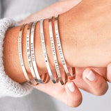 Custom Engraved Titanium Steel DIY Bracelet - Couple Name Lettering