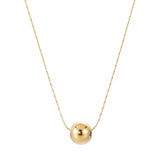 Stainless Steel Ball Pendant Necklace