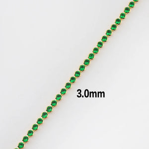 Neon Rainbow Iced Out Zircon Charm Thin CZ Tennis Chain Women Choker Necklace