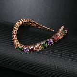 Multicolor CZ Stone Bracelet Bangle for Women