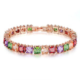 Multicolor CZ Stone Bracelet Bangle for Women