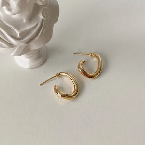 Irregular Geometric Hoop Earrings For Women Girls Jewelry