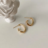 Irregular Geometric Hoop Earrings For Women Girls Jewelry