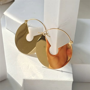 Stainless Steel Geometric Hoop Earrings for Women