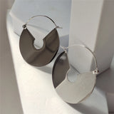 Stainless Steel Geometric Hoop Earrings for Women