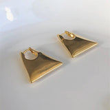 Stainless Steel Geometric Hoop Earrings for Women