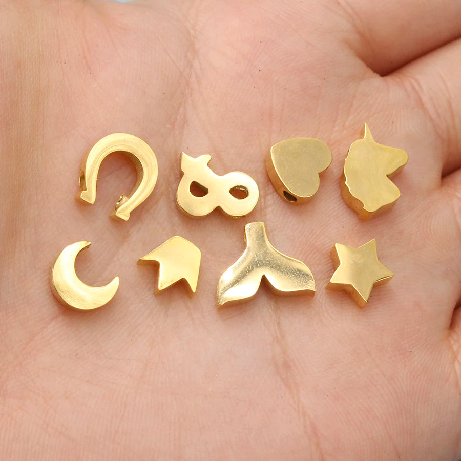 Heart Star Crown Fishtail Horseshoe Beads 20pcs