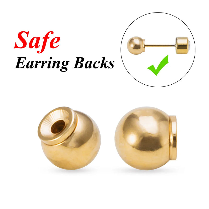 Silver Earring Backs Replacement for Fish Hook Earring Studs