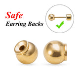 Silver Earring Backs Replacement for Fish Hook Earring Studs