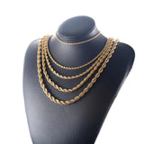 Stainless Steel Rope Chain 2-6mm Jewelry Ladies Necklace