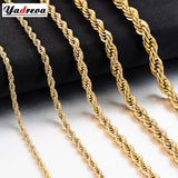 Stainless Steel Rope Chain 2-6mm Jewelry Ladies Necklace
