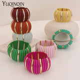 Resin Beads Bangle Bracelet Adjustable Chain Cuff