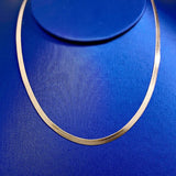 Flat Snake Collar Chain 925 Silver Necklace with 18k Plated